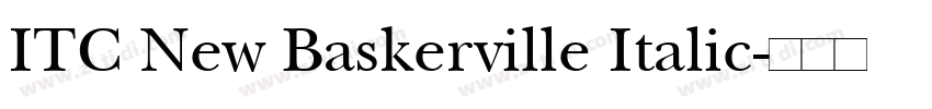 ITC New Baskerville Italic字体转换